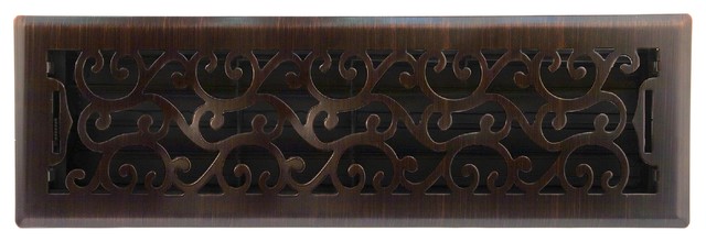 Dark Oil Rubbed Charleston Floor Register 4 X14 Contemporary Dark Oil Rubbed Charleston Floor Register