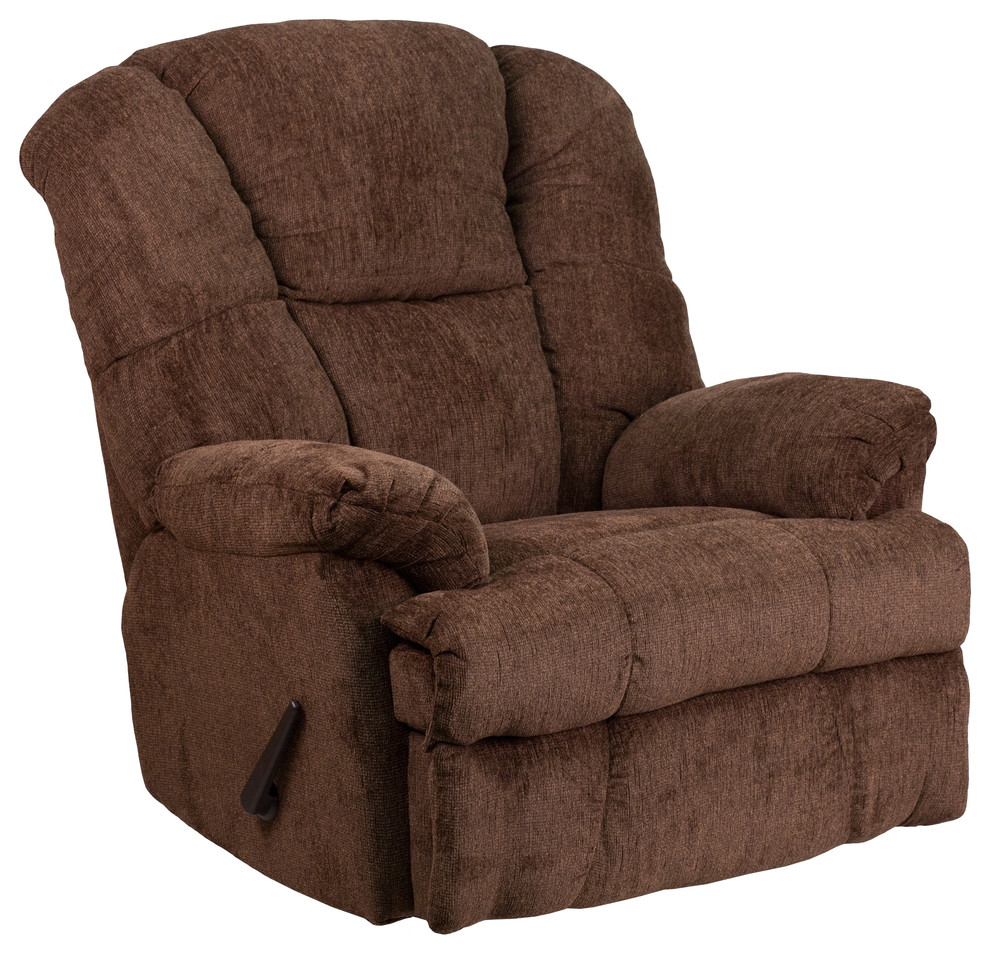 Flash Furniture Hillel Rocker Recliner, Chocolate - Transitional