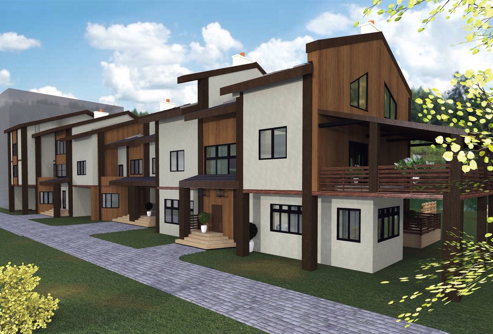 Серия фасадов в п. FamilyClub