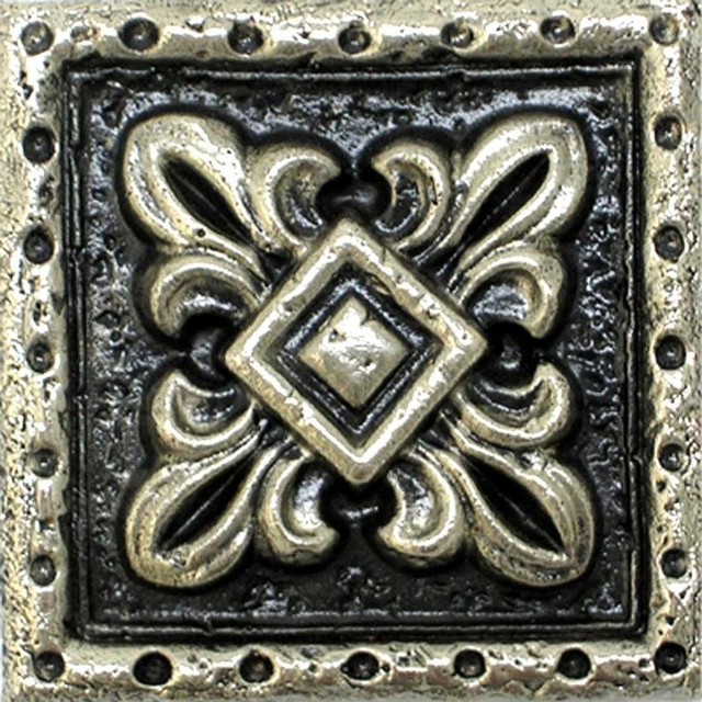 Fleur De Lis Tile 1 Set Of 12 Mediterranean Wall And Floor Fleur De Lis Tile 1 Set Of 12 Silver