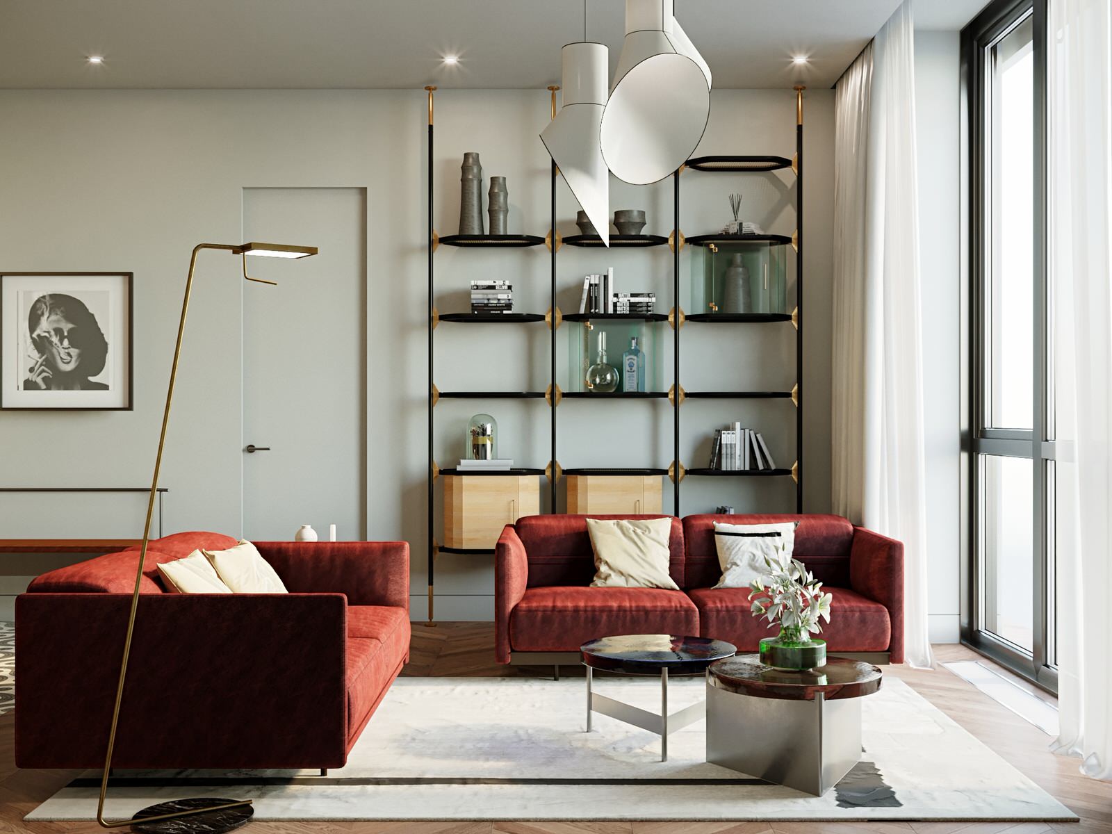 Гостинная. Квартира в ЖК «Малая Ордынка, 19»