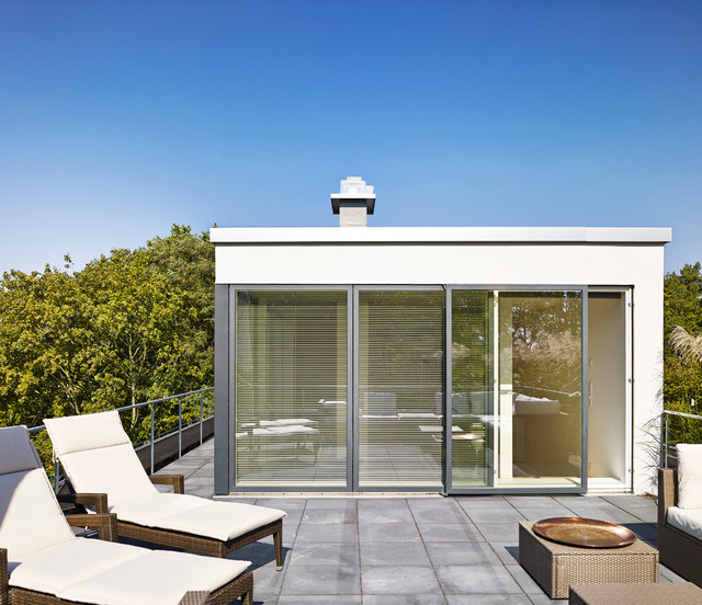 Haus M contemporaneo-terraza-y-balcon