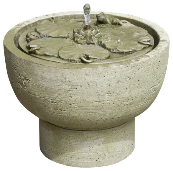 Lily Pond Garden Water Fountain, Natural