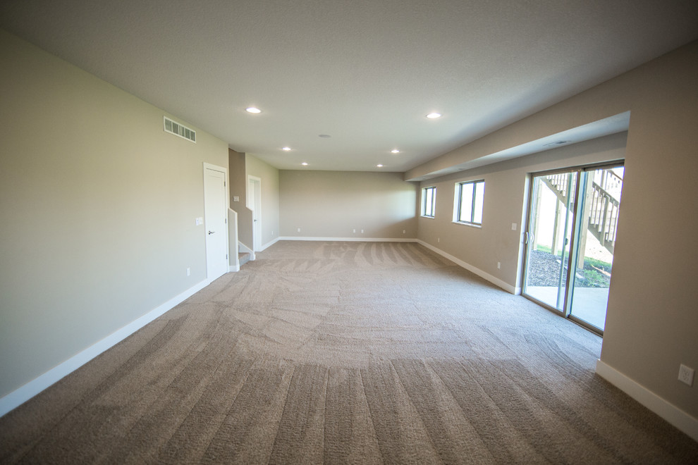 Transitional basement photo in Cedar Rapids
