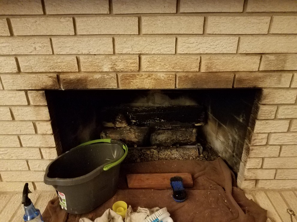 Fireplace soot removal