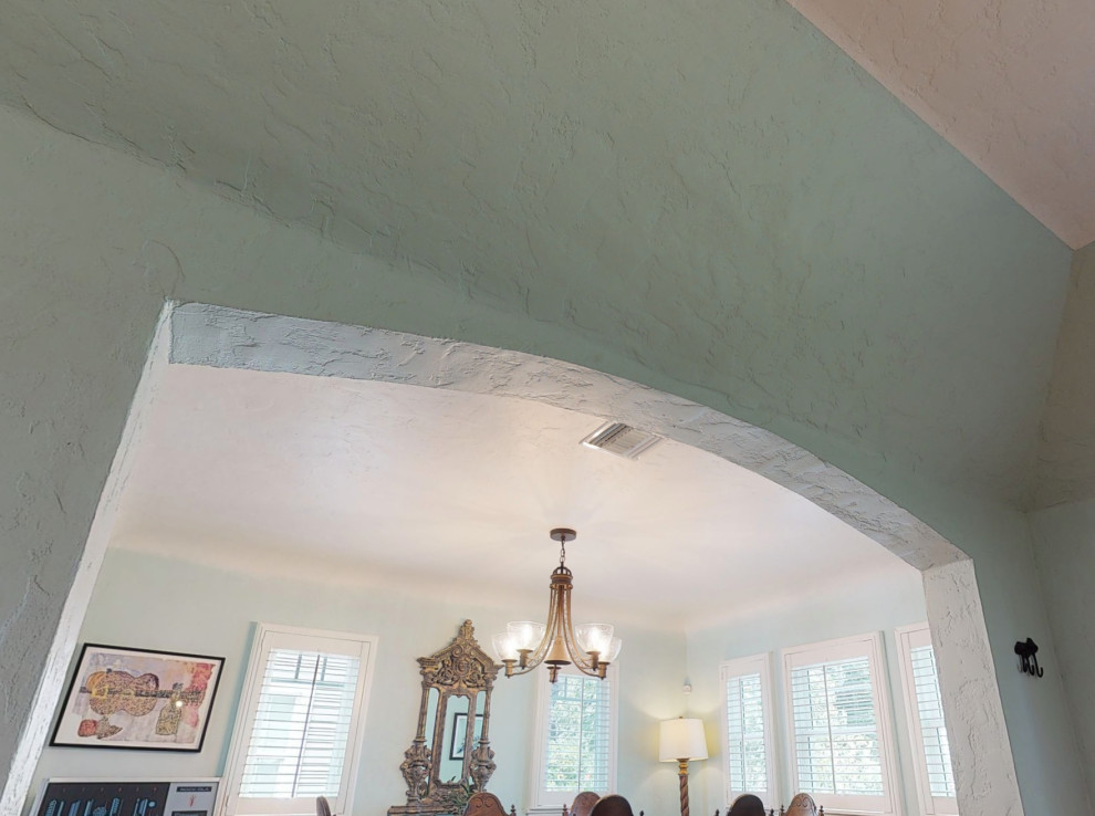 Smoothing out textured walls, ceilings, and arches