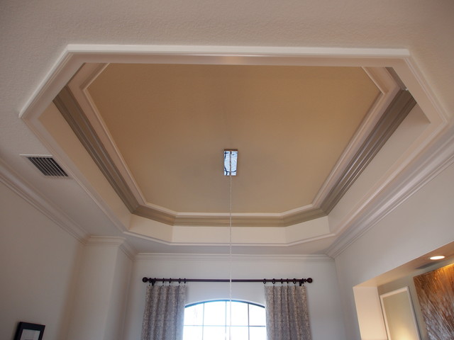 Tray Ceiling Design Contemporary Dining Room Tampa