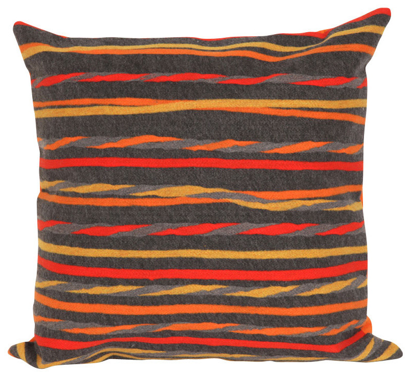 Twist Stripe Grey Pillow - 20" SQ