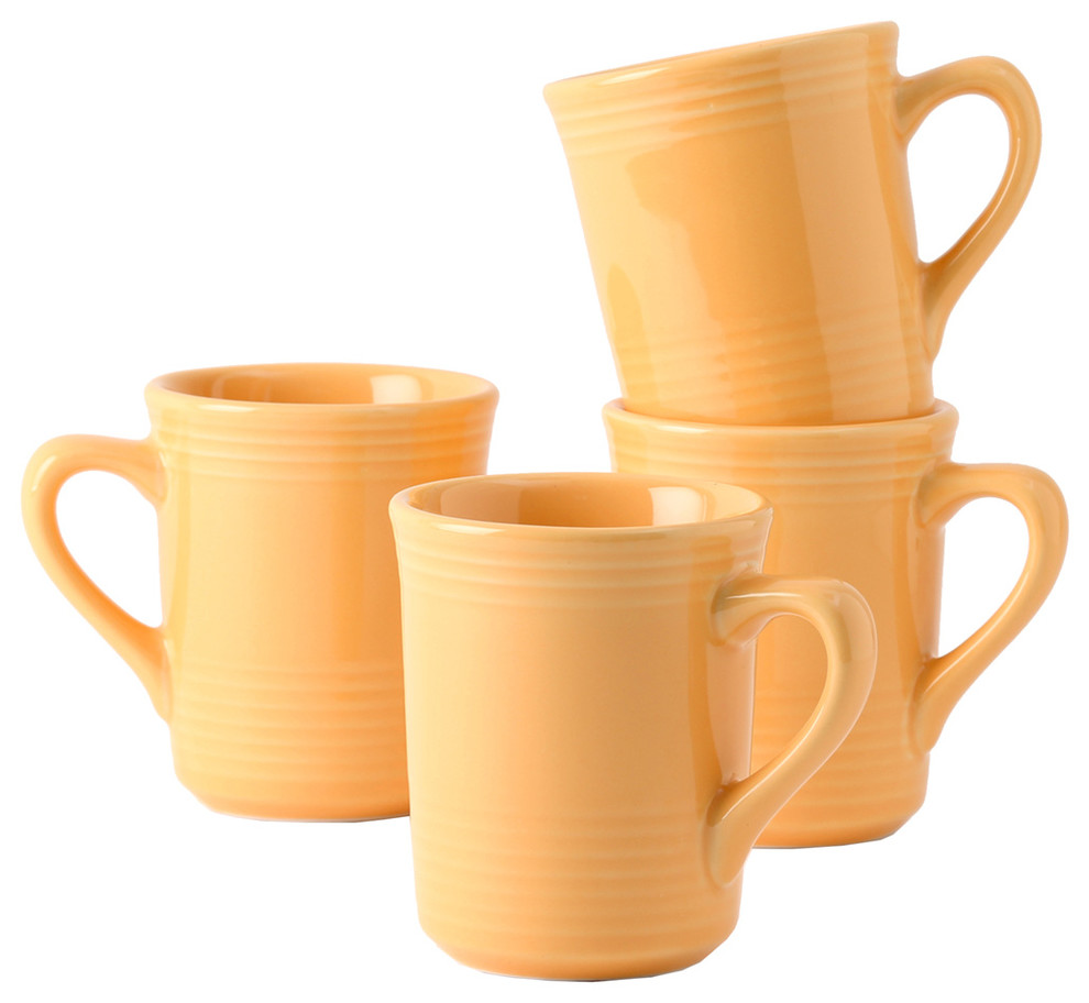 Tuxton Home Concentrix, Saffron, Gala Mug 8 Oz, Concentrix, Set of 4