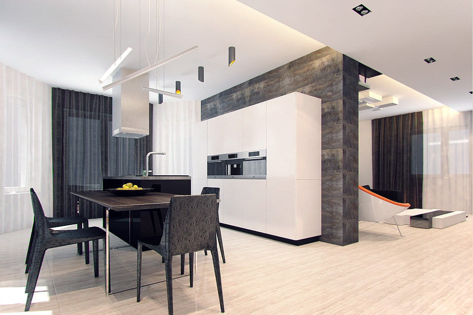 Дизайн интерьера загородного дома, п. Оранжерейка