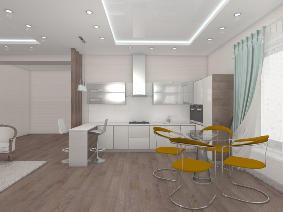 Нежная гостиная с камином