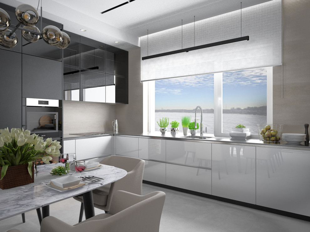 МОНОХРОМ С АКЦЕНТАМИ. Современный графичный интерьер.