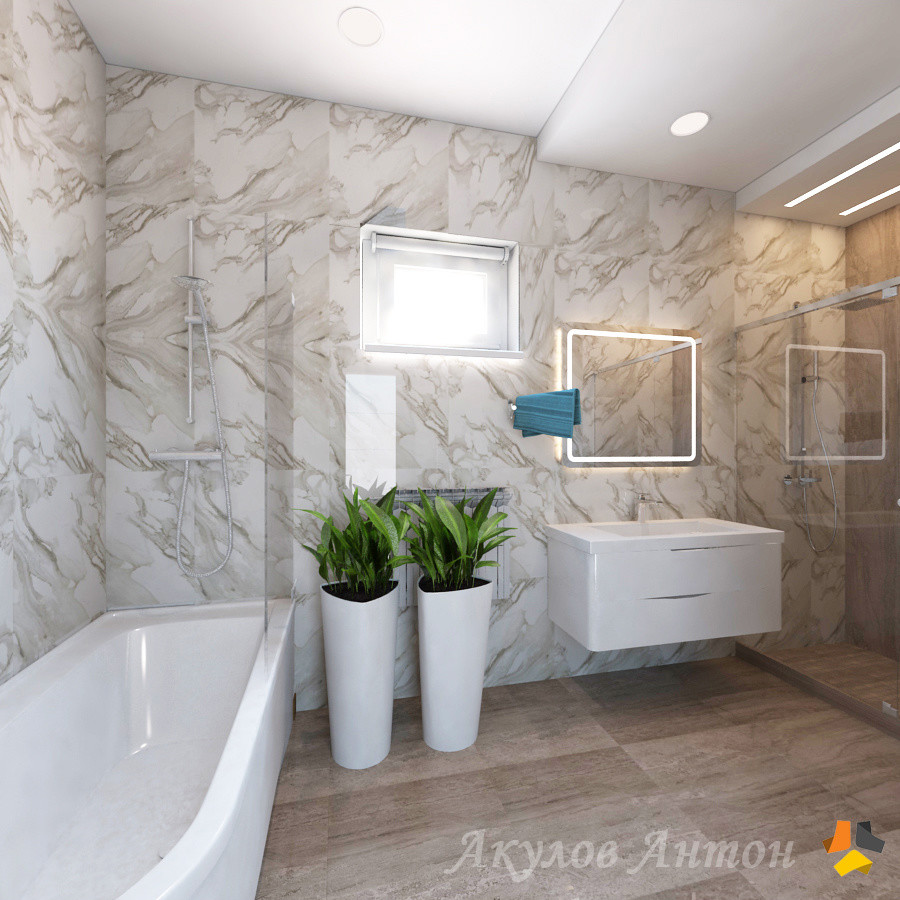 Дизайн-проект интерьера коттеджа 250 кв.м.