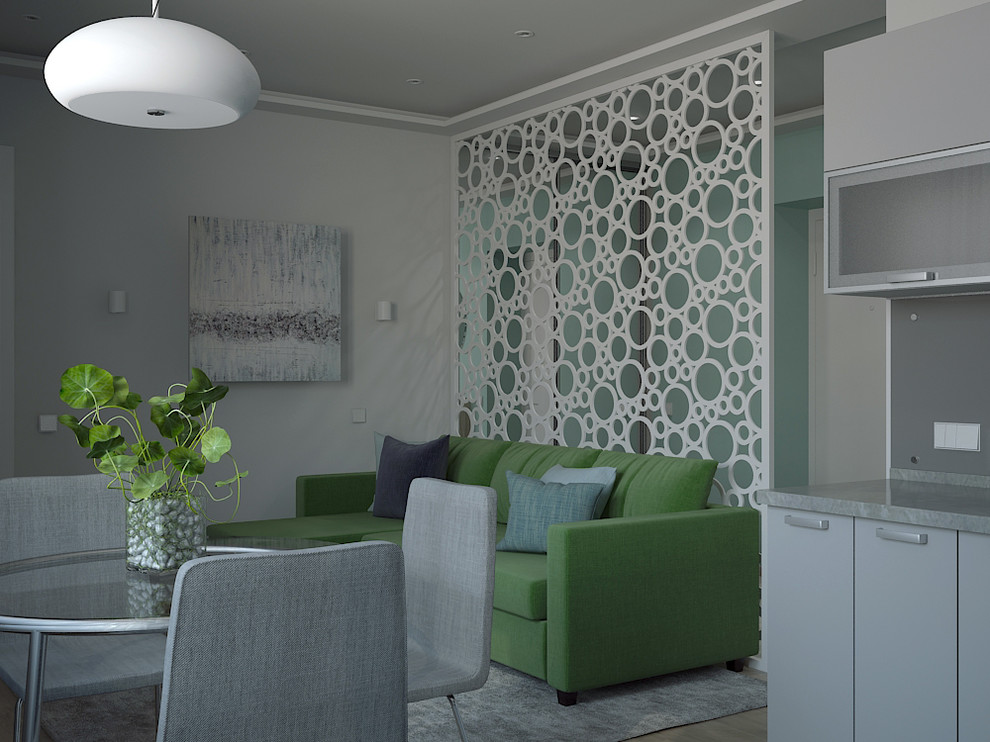 Интерьер с ажурной перегородкой