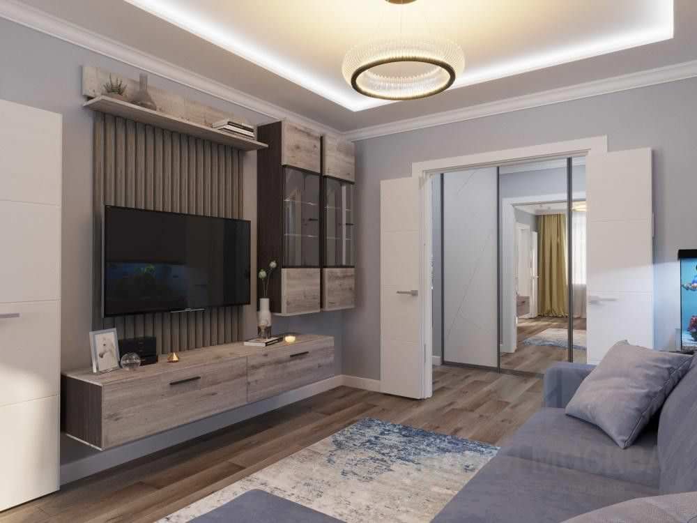 Дизайн-проект трехкомнатной квартиры площадью 87 кв.м в ЖК «Лучи»