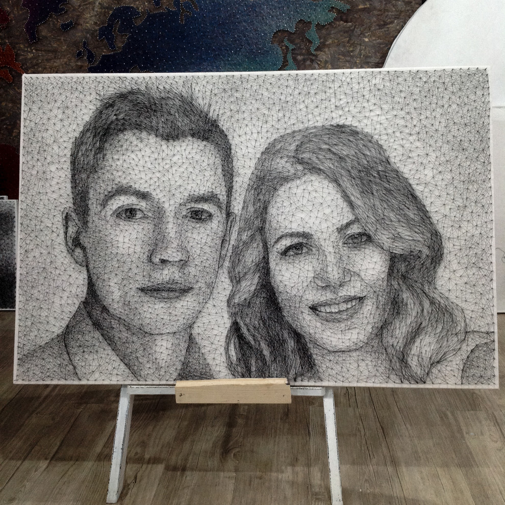 Портреты по фото в стиле стрингарт