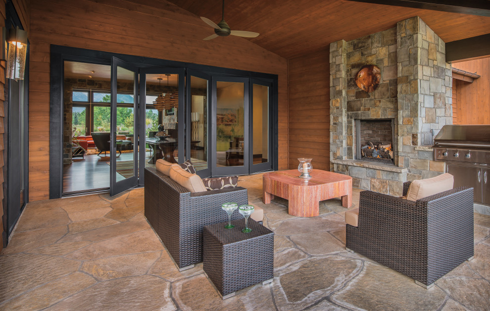This is an example of a rustic patio in Atlanta.