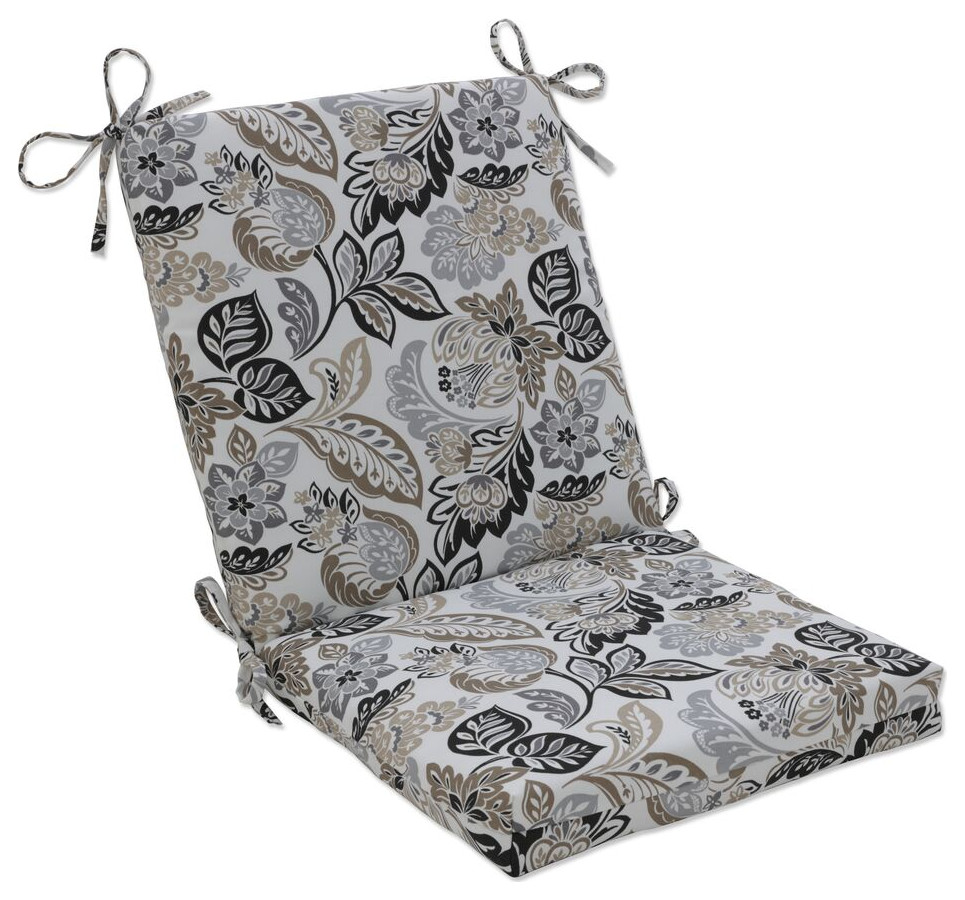 Dailey Pewter Black Squared Corners Chair Cushion