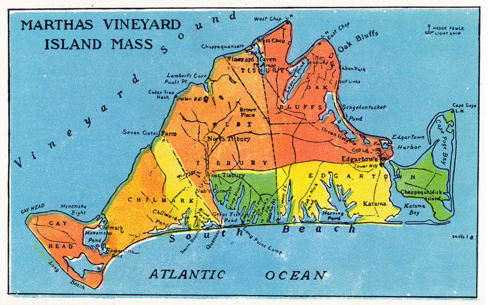 Printable 8x10 Map Of Martha S Vineyard