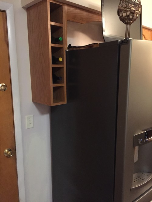 Backsplash behind fridge?