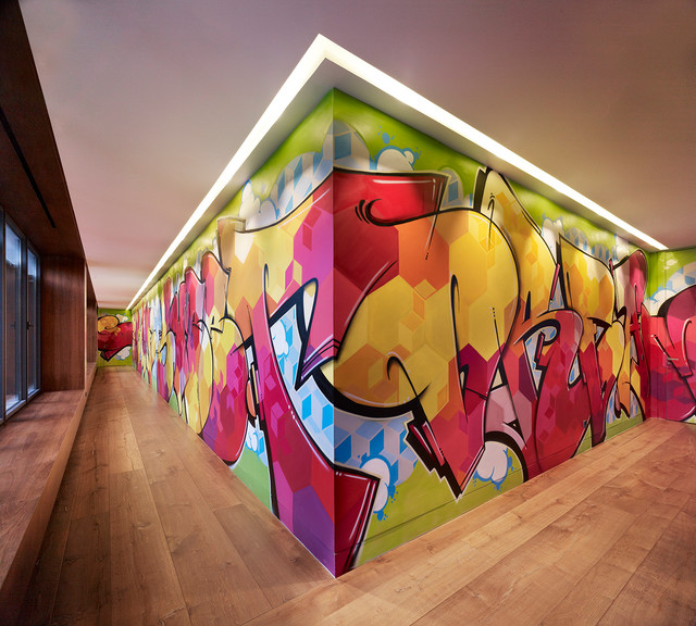 Casa con Graffiti - Contemporáneo - Recibidor y pasillo - Madrid - de