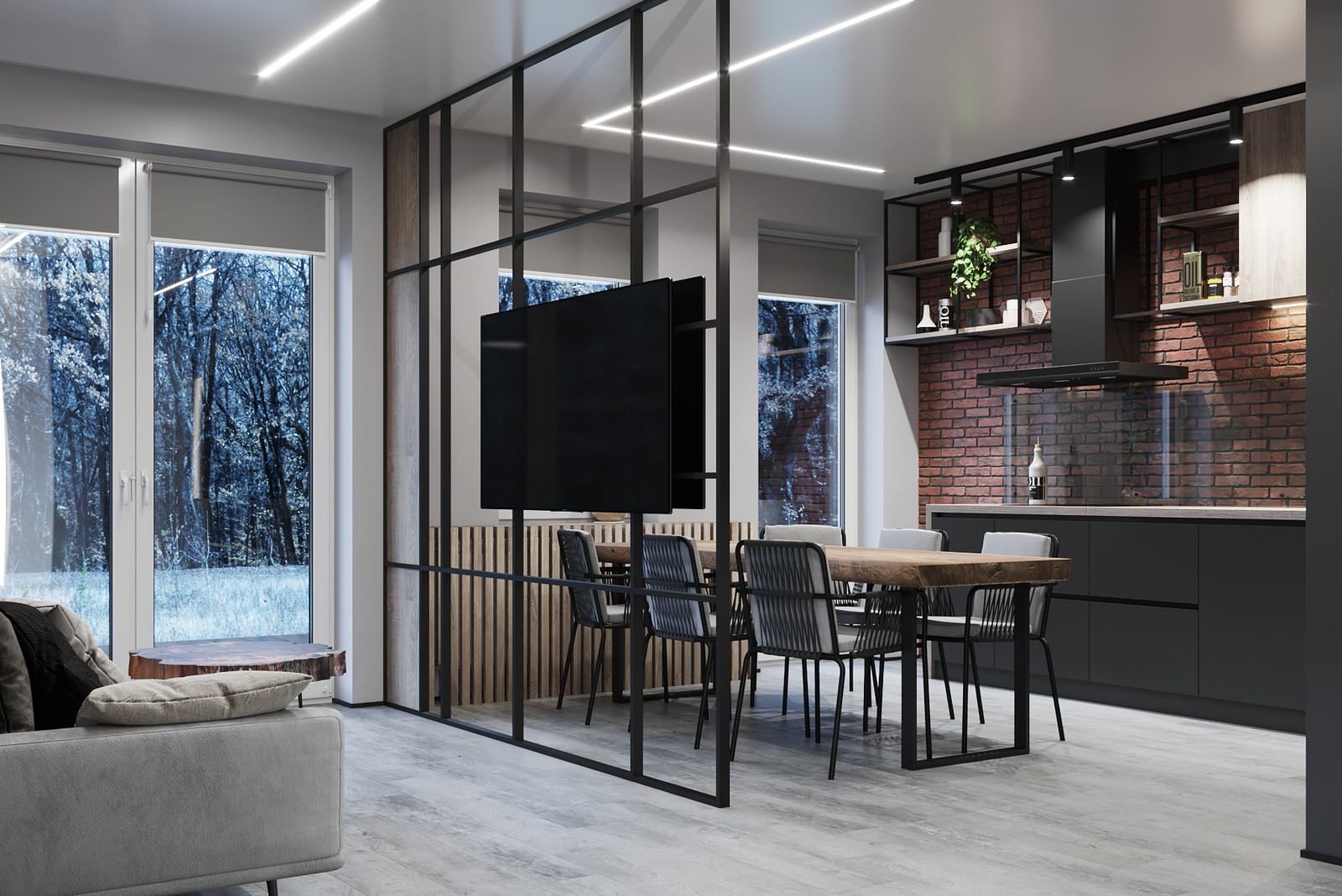 Квартира в стиле лофт