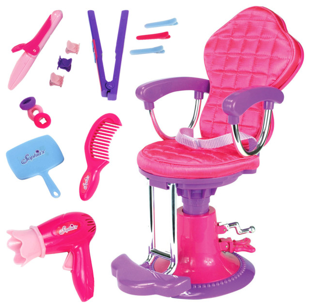 18'' Dolls Hair Styling Kit with Salon Chair - Kids Toys And Games - by  TEAMSON US INC | Houzz