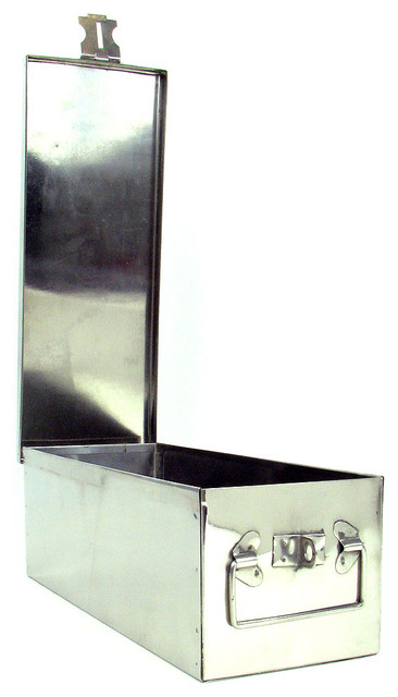 Oversized 12 Metal Storage Lock Box With Handle By Stalwart Transitional Bins And Boxes Trademark Global Houzz Oversized 12 Metal Storage Lock Box, Metal Storage Chest With Lock