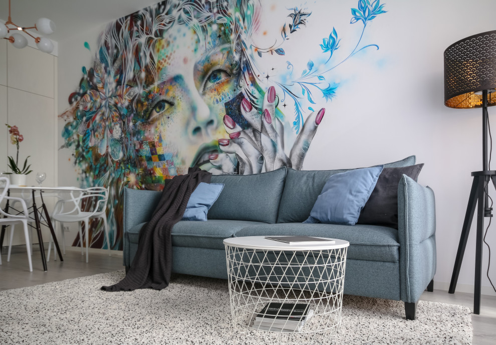 Квартира для молодой студентки. Кухня-гостиная