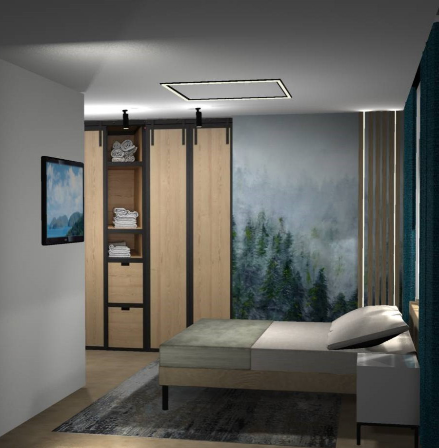 Проект квартиры в современном стиле с элементами лофта