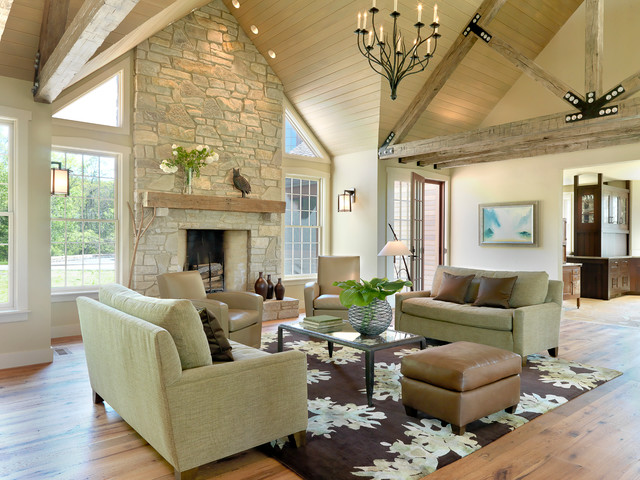 Rustic Contemporary - Contemporary - Living Room - St Louis - by Castle