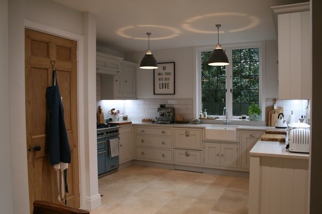 Handmade kitchen by Aberford Interiors painted in Farrow