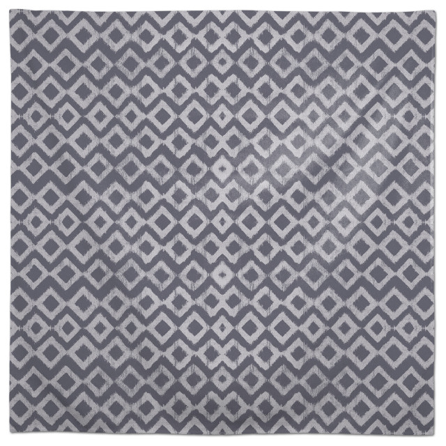 Distressed Diamonds Dark Gray 58x58 Tablecloth