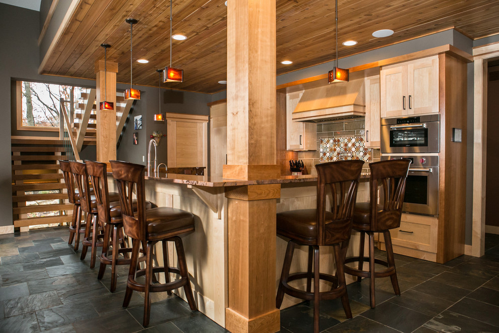 Kitchen - rustic kitchen idea in Minneapolis
