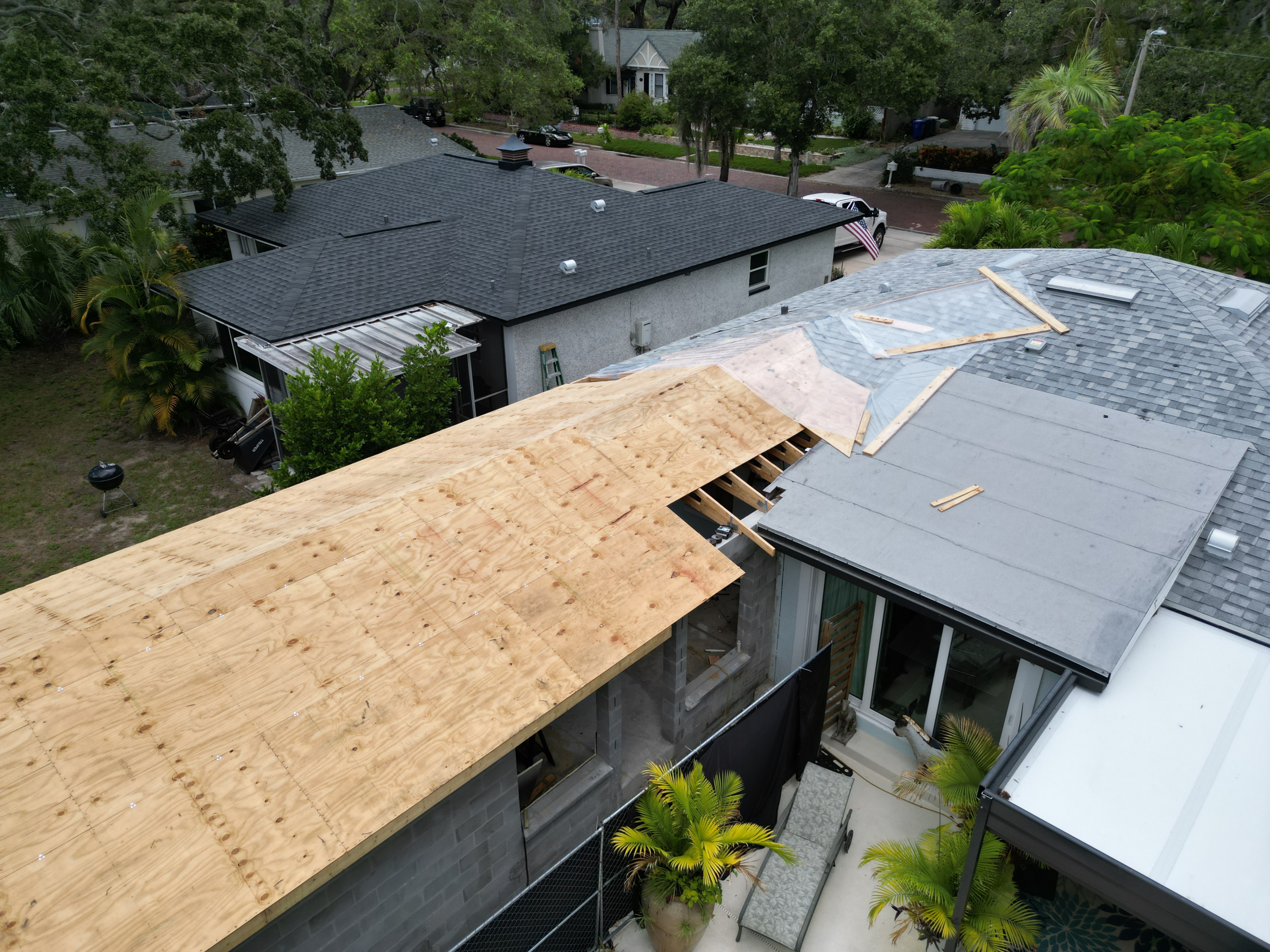 Aerial Roof Sheathing Inspection
