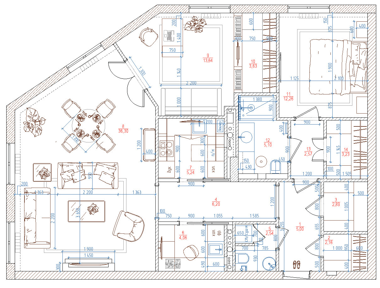 Квартира, 110 кв.м
