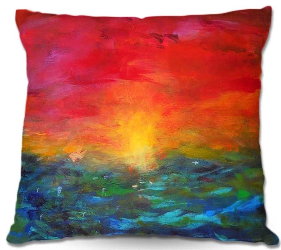 Throw Pillow Rainbow Sunset, 20"x20"