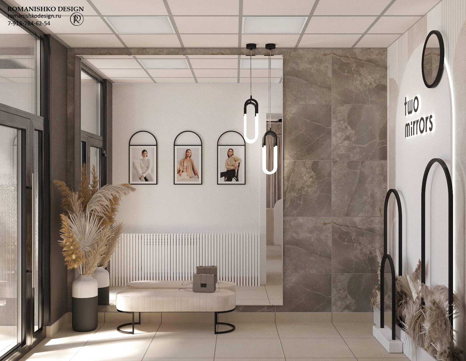 Дизайн выставочного зала шоурума женской одежды