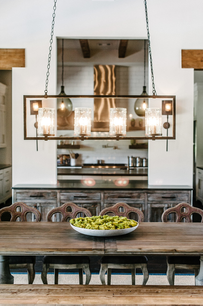 Inspiration for a transitional dining room remodel in Austin