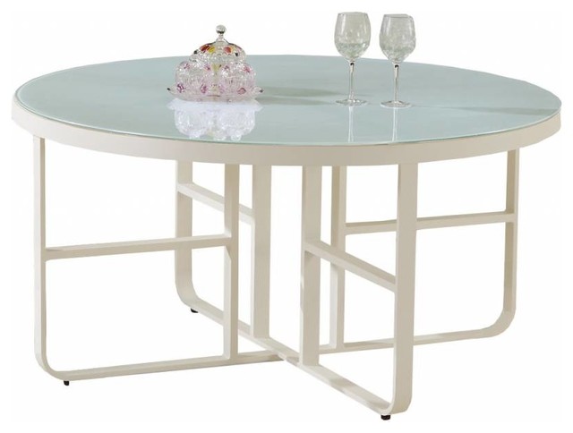 Polo Modern Outdoor Round Dining Table For 8 Contemporary Polo Modern Outdoor Round Dining Table
