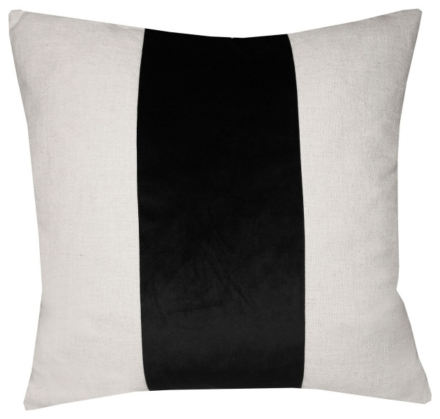 Black Stripe Pillow Down Feather Insert
