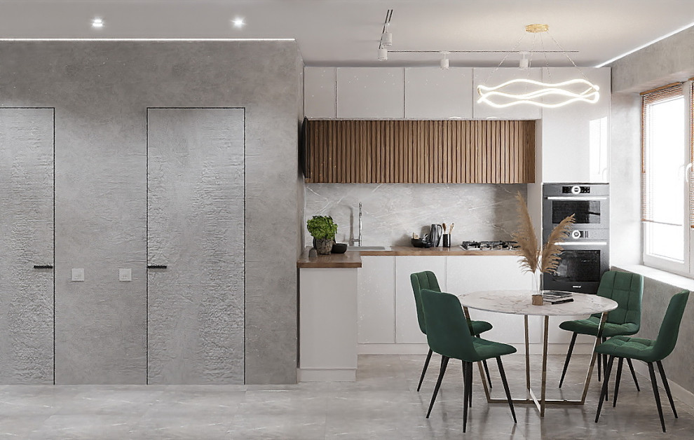 Серый-зеленый оазис: гармония контрастов