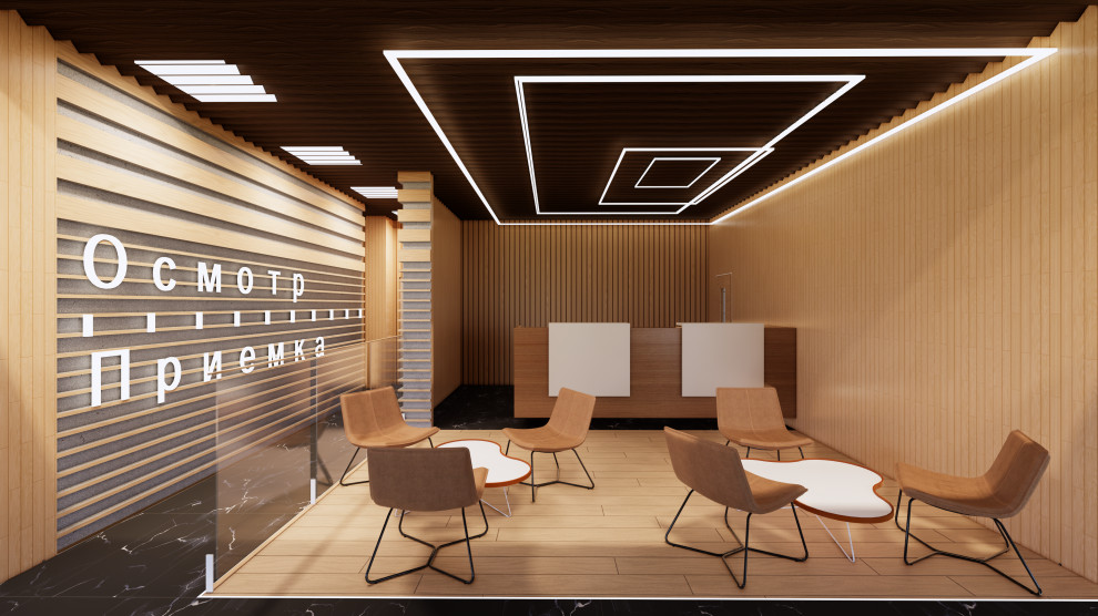 Дизайн интерьера шоу-рума и концепция фасадов для дилерского центра автомобилей