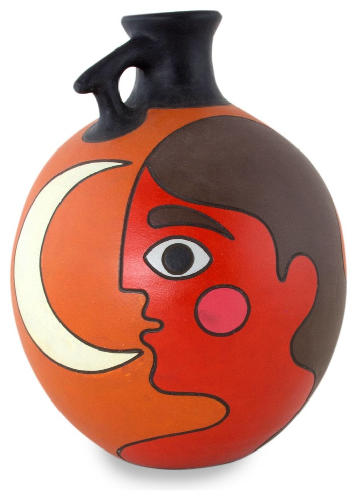 Novica Masaya Nightfall Ceramic Decorative Vase