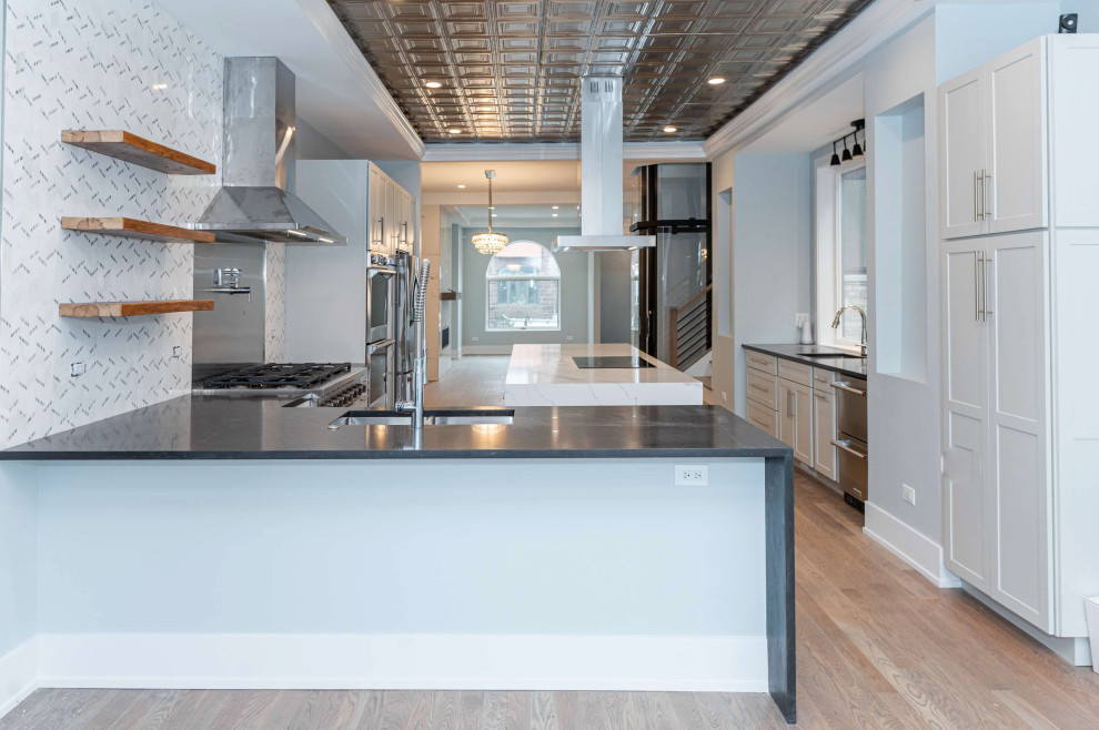 Chicago Luxury Open Kitchen Remodel with Custom Cooking Station
