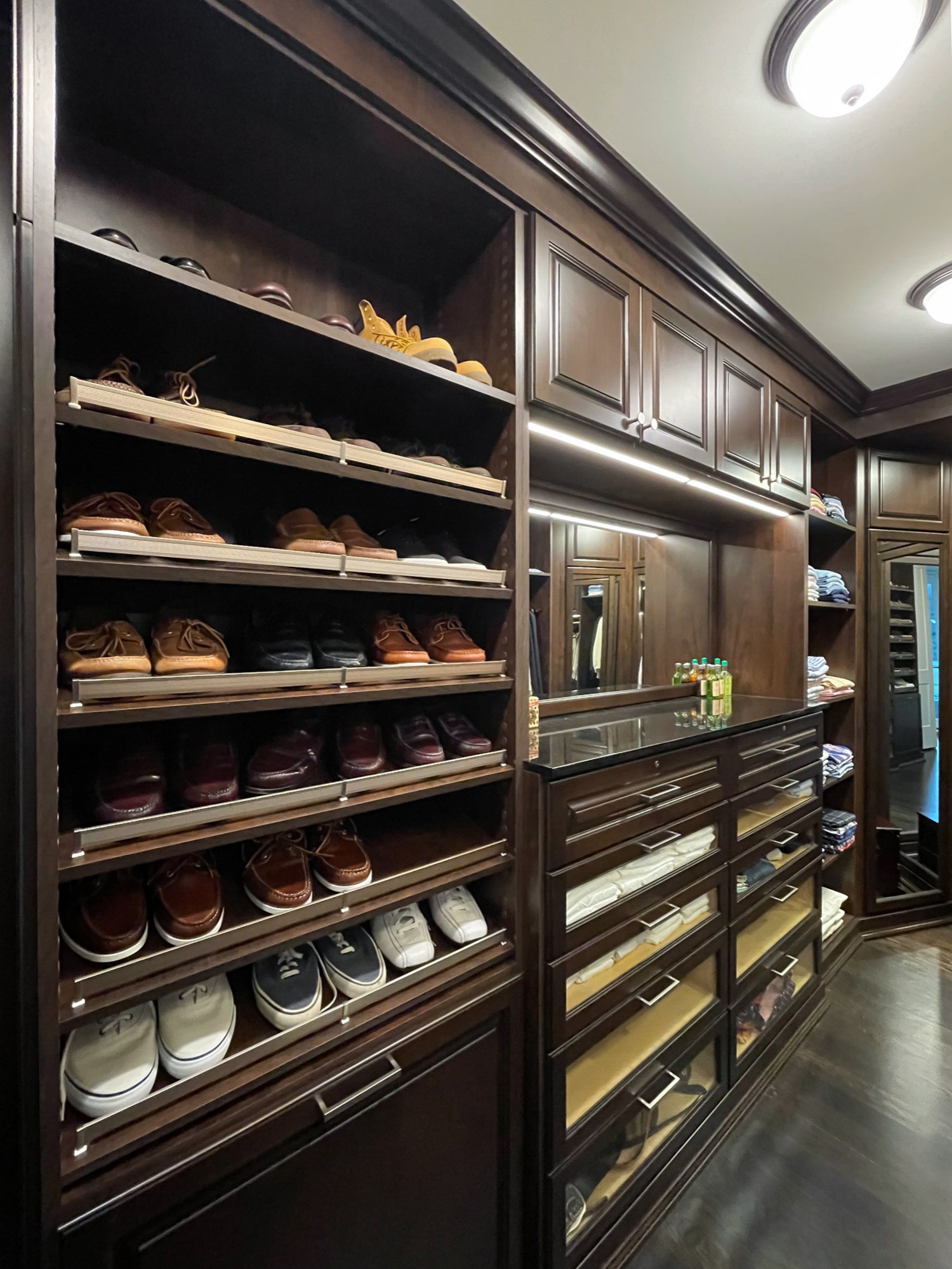 Haberdasher with custom stained fronts