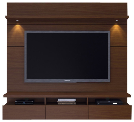 Cabrini 1.8 Floating Wall Theater Entertainment Center, Nut Brown