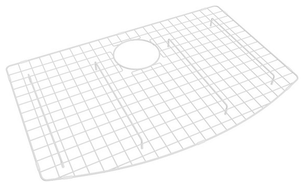 Rohl Stainless Steel Kitchen Sink Grid, White Contemporary