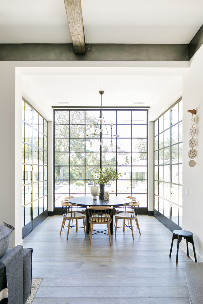 Farmhouse dining room photo in Los Angeles