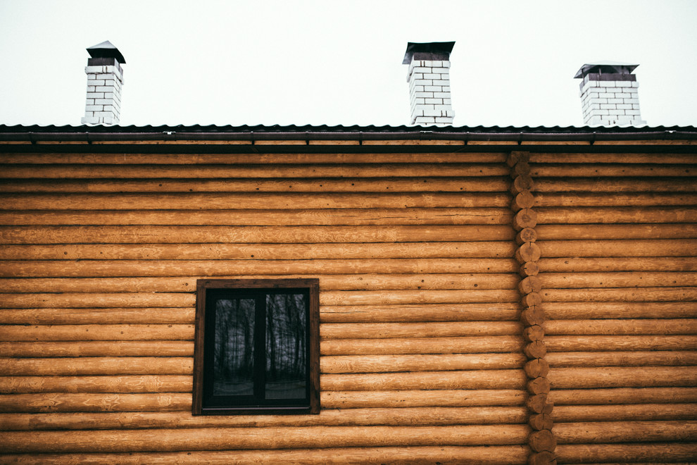 Гостевой дом-баня из тёсанного бревна